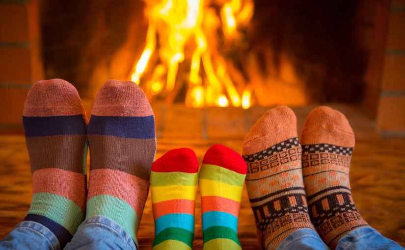 Warm feet by the fire