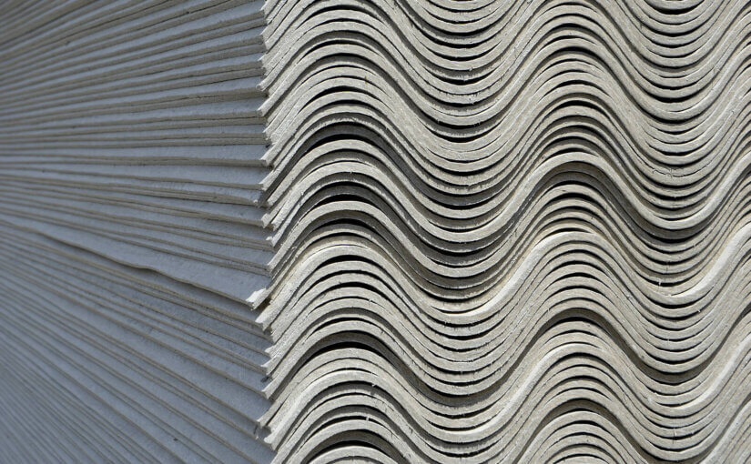 A pile of asbestos roofing.